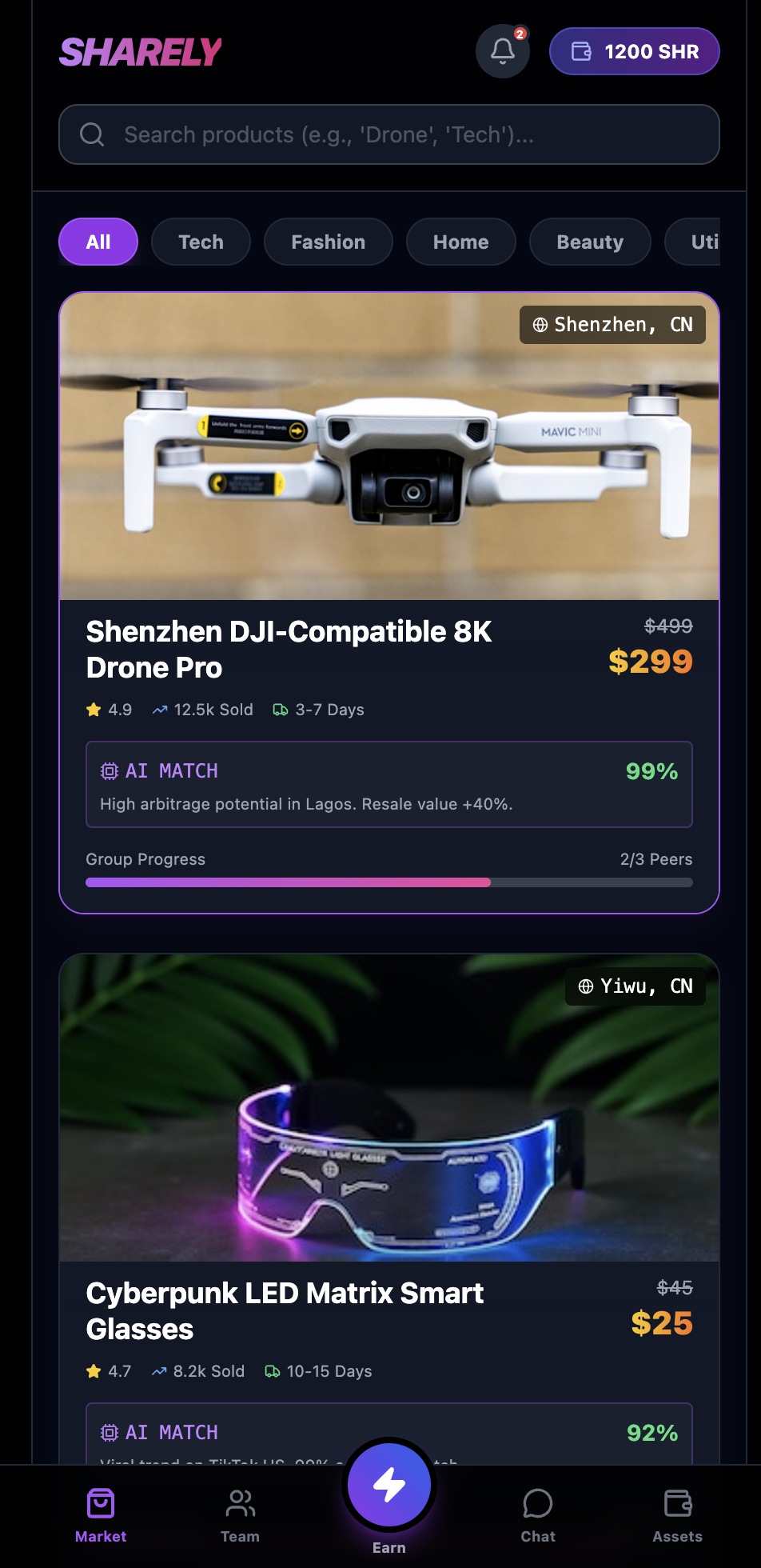 Sharely App Screenshot